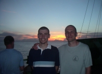 Miguel and Michal after Crossing the Line ceremony. AMT16, RSS Discovery. June 2005