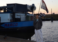 Marco and his boat in Holland